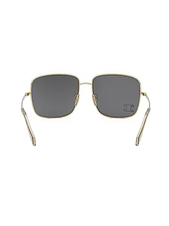 CELINE | Occhiali da sole squadrati dorati Triomphe con strass | gold